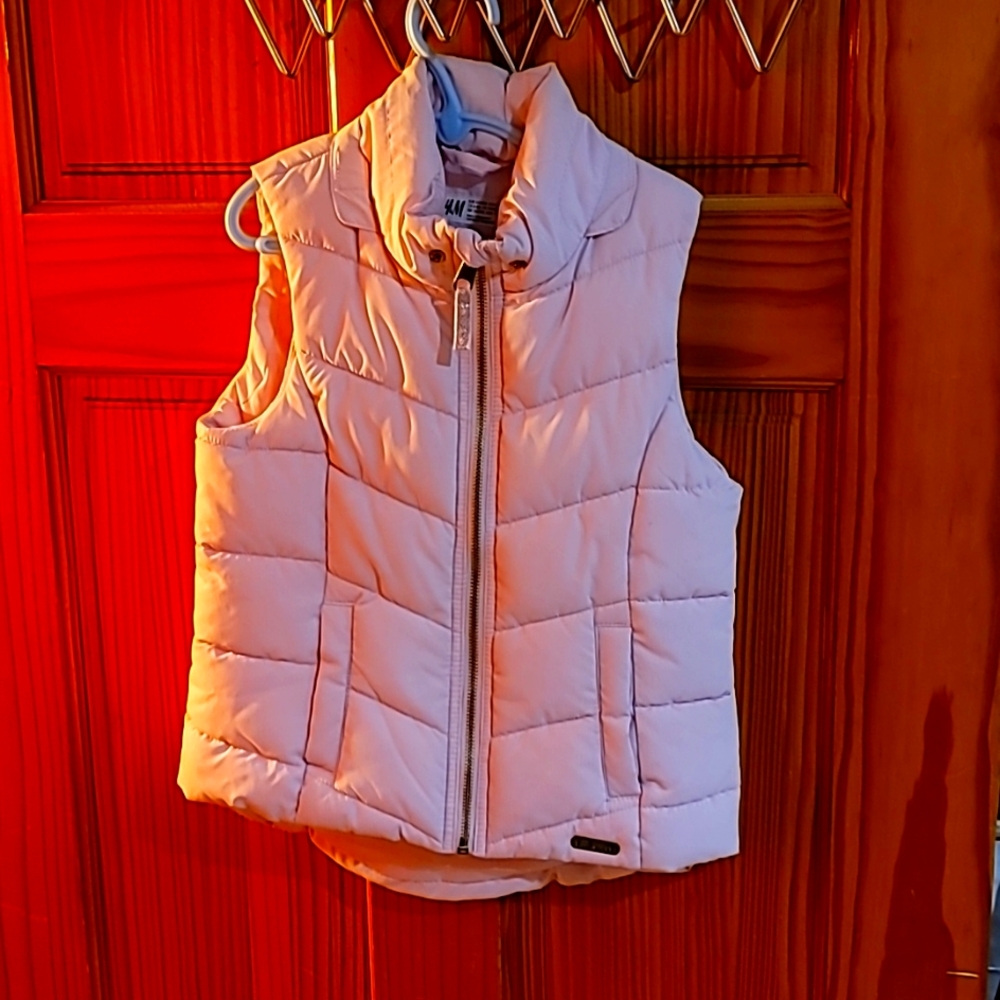 H&M Pink Puffer Vest 6/8Y